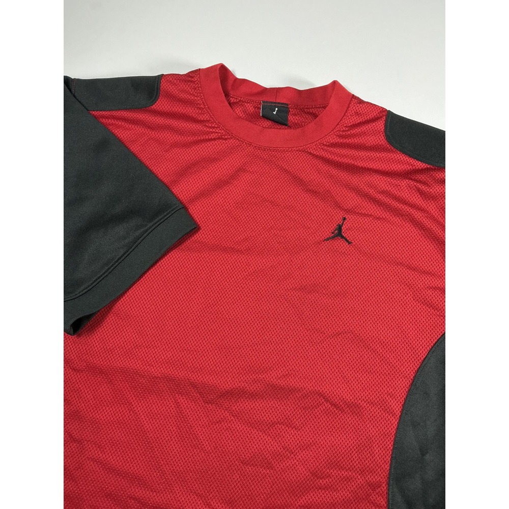 Jordan Brand Mesh Athletic Men's Workout T-Shirt Red Black Jumpman Size L